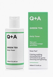 Тоник для лица Q+A Успокаивающий, GREEN TEA, 100 мл