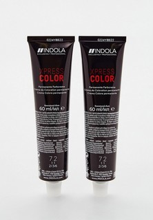 Краска для волос Indola XPRESS COLOR для окрашивания волос INDOLA 7.2 средний русый перламутровый 60 мл x 2 шт.