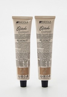Краска для волос Indola BLOND EXPERT PASTEL для окрашивания волос INDOLA P.31 блонд пастельный золотистый пепельный, 60 мл x 2 шт.