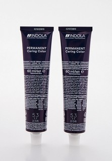 Краска для волос Indola NATURAL & ESSENTIALS для окрашивания волос INDOLA 5.3 светлый коричневый золотистый 60 мл x 2 шт.