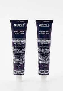 Краска для волос Indola NATURAL & ESSENTIALS для окрашивания волос INDOLA 5.00 светлый коричневый интенсивный натуральный, 60 мл x 2 шт.