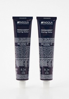 Краска для волос Indola NATURAL & ESSENTIALS для окрашивания INDOLA 8.34 светлый русый золотистый медный, 60 мл x 2 шт.