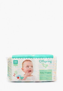 Подгузники Offspring Динозавры, M, 6-10 кг, 42 шт.