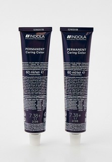Краска для волос Indola NATURAL & ESSENTIALS AGELESS для окрашивания INDOLA 7.38+ средний русый золотистый шоколадный интенсивный, 60 мл x 2 шт.