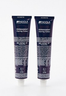 Краска для волос Indola NATURAL & ESSENTIALS для окрашивания INDOLA 6.1 темный русый пепельный, 60 мл x 2 шт.