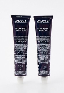 Краска для волос Indola NATURAL & ESSENTIALS для окрашивания INDOLA 6.38 темный русый золотистый шоколадный, 60 мл x 2 шт.