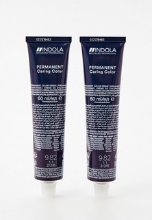 Краска для волос Indola RED & FASHION для окрашивания INDOLA 9.82 блондин шоколадный перламутровый, 60 мл x 2 шт.