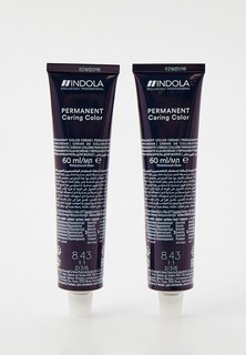 Краска для волос Indola RED & FASHION для окрашивания волос INDOLA 8.43 светлый русый медный золотистый, 60 мл x 2 шт.