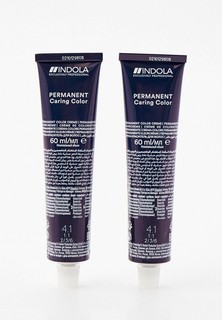 Краска для волос Indola NATURAL & ESSENTIALS для окрашивания INDOLA 4.1 средний коричневый пепельный, 60 мл x 2 шт.