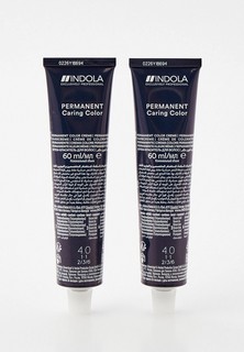 Краска для волос Indola NATURAL & ESSENTIALS для окрашивания INDOLA 4.0 средний коричневый натуральный, 60 мл x 2 шт.