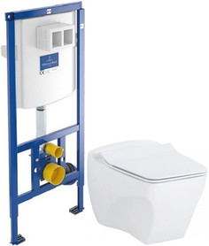 Комплект подвесной унитаз Creavit Bull BL320-11CB00E-0000 + KC0603.01.0000E + система инсталляции Villeroy & Boch 92246100