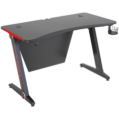 Компьютерный стол Cactus CS-GTZ-BK-CARBON-RED, чёрный