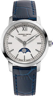 Швейцарские наручные женские часы Frederique Constant FC-206SW1S6. Коллекция Slim Line Moonphase