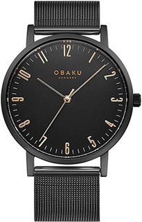 fashion наручные мужские часы Obaku V248GXBBMB. Коллекция Mesh