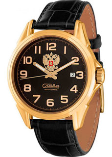 Российские наручные мужские часы Slava 1619015-300-8215. Коллекция Премьер Слава