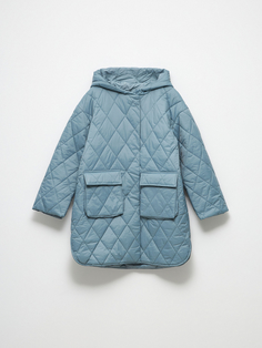 Стеганое пальто для девочек (зеленый, 128) Sela