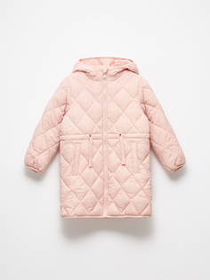 Стеганое пальто для девочек (розовый, 116) Sela