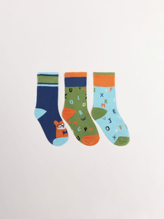 Набор из 3 пар носков для мальчиков (принт, 14-16) Sela