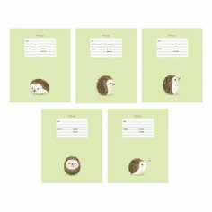 Тетрадь Listoff Очаровательный ежик, 12 листов, в линейку, А5, в ассортименте