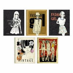 Тетрадь Listoff Fashion Girl, 80 листов, в клетку, А5, в ассортименте