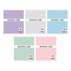Тетрадь Listoff Basic Line, 96 листов, в клетку, А5, в ассортименте