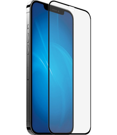 Закаленное стекло DF для iPhone 12 Pro Max Full Screen Full Glue Black Frame iColor-29