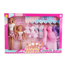 Набор кукол "Мама и дочь" в коробке 2 куклы,8 платьев,аксессуары 8447 Defa Lucy