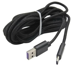 Кабель зарядный Red Line для геймпада игровой приставки P5 USB - Type-C (3 метра), черный (HS-PS5603A)