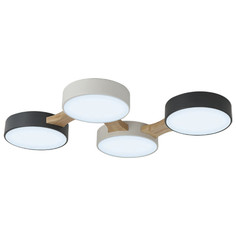 Люстры потолочные светодиодные люстра потолочная светодиодная RITTER Scandia 56Вт LED дерево антрацит белый
