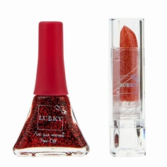 Лак и помада меняющая цвет в наборе Lukky