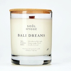 Ароматическая свеча BALI DREAMS с деревянным фитилем 225 МЛ Soul Hygge