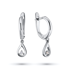 Серьги из серебра с бриллиантами э0601сг03152300 ЭПЛ Даймонд