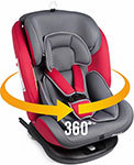 Автокресло Zlatek Cruiser ISOFIX, гр. 0 /I/II/III, 0-36 кг, 0-12 лет, серо-красный ,KRES3602