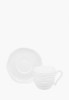 Чашка чайная с блюдцем Elan Gallery "Айсберг волны" 260 мл