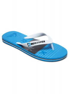 Детские Сланцы QUIKSILVER Molokai Word Block White/Grey/Blue