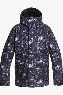 Мужская Сноубордическая Куртка QUIKSILVER Mission Printed True Black Woolflake