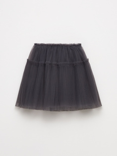Пышная юбка миди для девочек (серый, 116) Sela