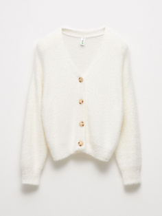 Пушистый кардиган (белый, 146) Sela