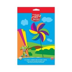 Цветной картон двусторонний мелованный в папке с подвесом ArtBerry, В5, 10 листов, 20 цветов