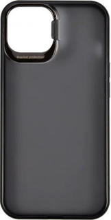 Чехол накладка с подставкой Usams US-BH781 для iPhone 13, с силиконовым краем, черный (IP13YY01)