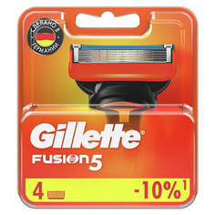 Сменные элементы к станкам для бритья кассеты GILLETTE Fusion 4шт