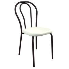 Стулья для кухни стул ВЕНА 535х405х850 мм белый/черный иск.кожа/металл