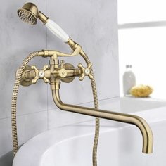 Смеситель для ванны, Gappo, с кран-буксой, бронзовый, G2263-4