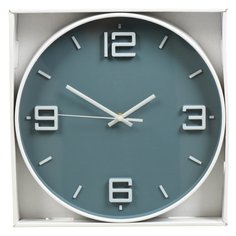 Часы настенные, 30 см, круглые, пластик, стекло, зеленые, Классика, Y4-5130