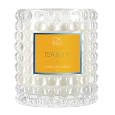 Ароматическая СПА свеча Scented SPA Candle Tea&Iris OK Beauty