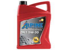 Масло Масло моторное синтетическое Alpine DX1 5W-30 5L 0101662