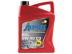 Масло Масло моторное синтетическое Alpine RSL 5W-40 C3 5L 0100172