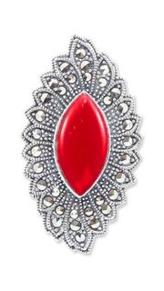 Серебряные броши Марказит