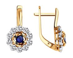 Золотые серьги Diamant