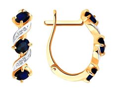 Золотые серьги Diamant